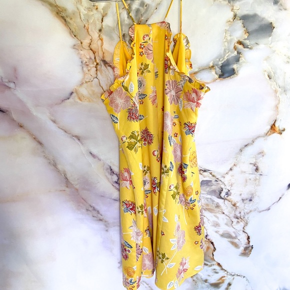 🌼 Ann Taylor LOFT Yellow Floral Dress - Picture 3 of 4